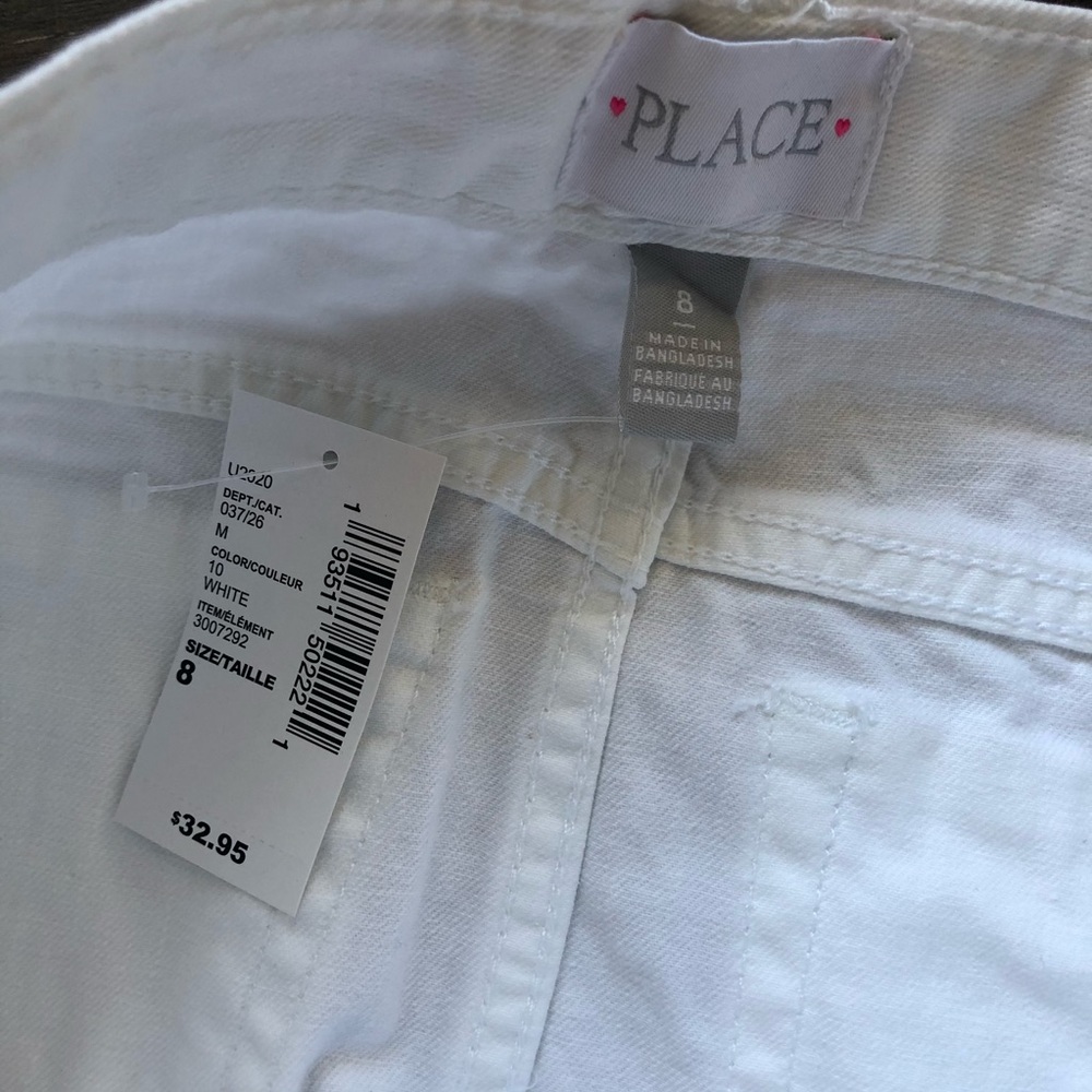 Girl White Distressed Denim Skirt - Picture 4 of 4